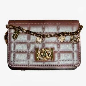 Bebe pink and gold crossbody